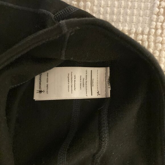 Smart Wool Set (Pants Quarter Zip) Skiing Hiking Base Layer Black Small - Picture 3 of 4